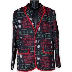 Holiday Blazer Merry Christmas Ya Filthy Animal “Home Alone” Men’s M 38-40